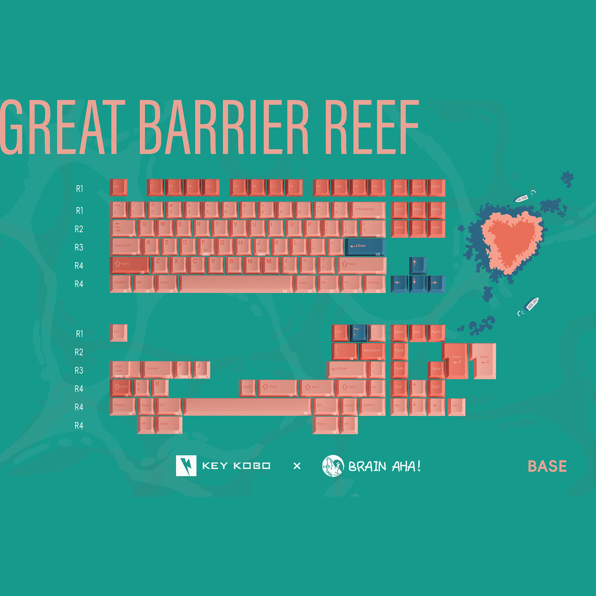 KeyKobo - The Great Barrier Reef – KBDfans® Mechanical Keyboards Store