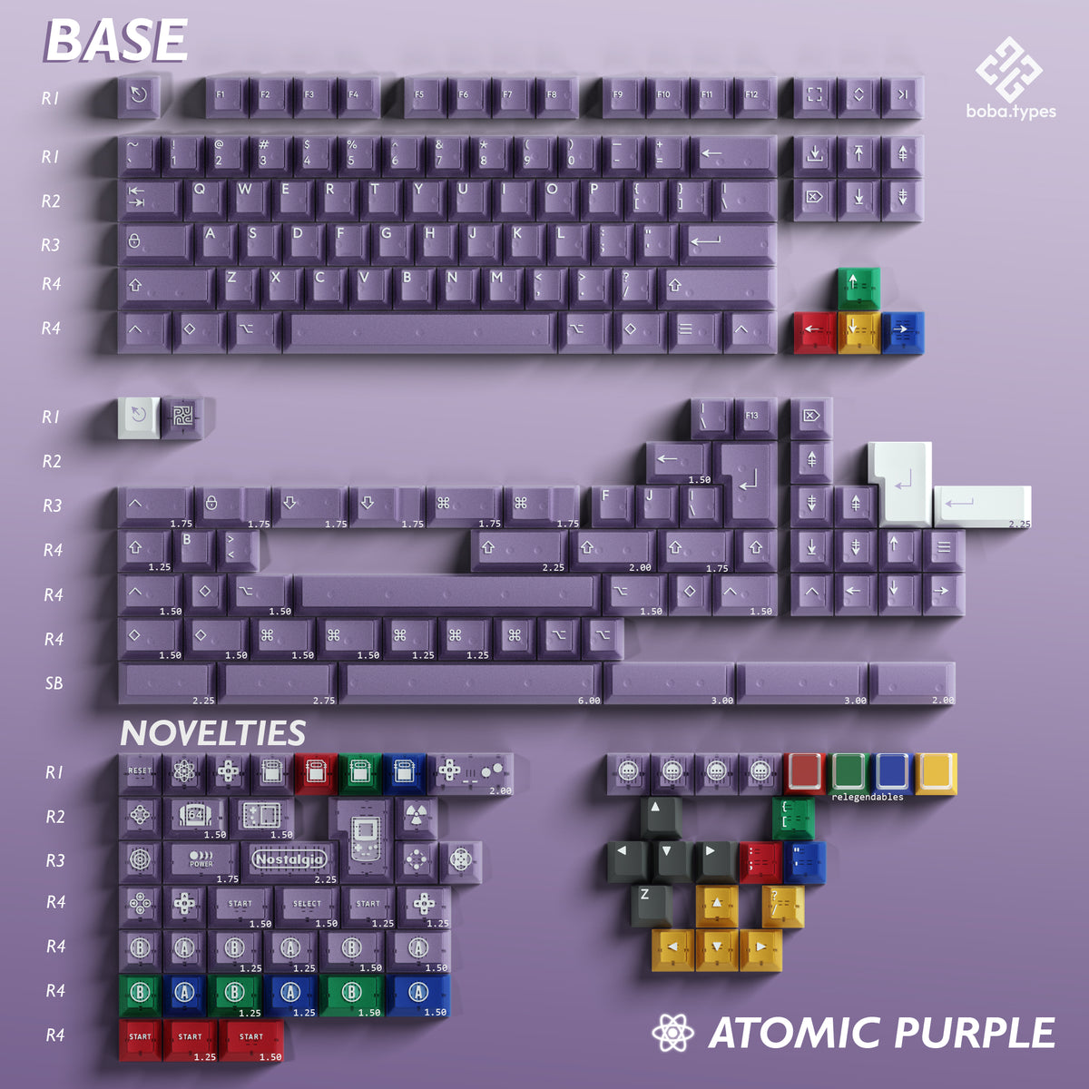 PBTfans atomic purple キーキャップセット Atomic_Purple_Base-_-