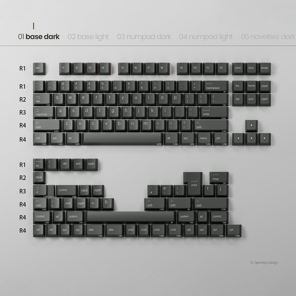 PBTfans x Openkey Design Less, but better Dark – KBDfans