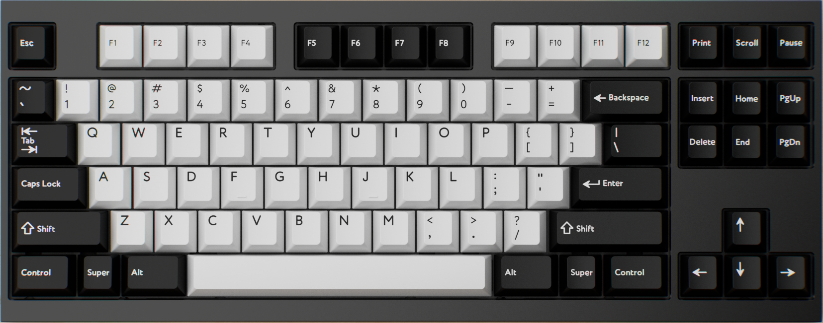 Tenkeyless mechanical keyboard