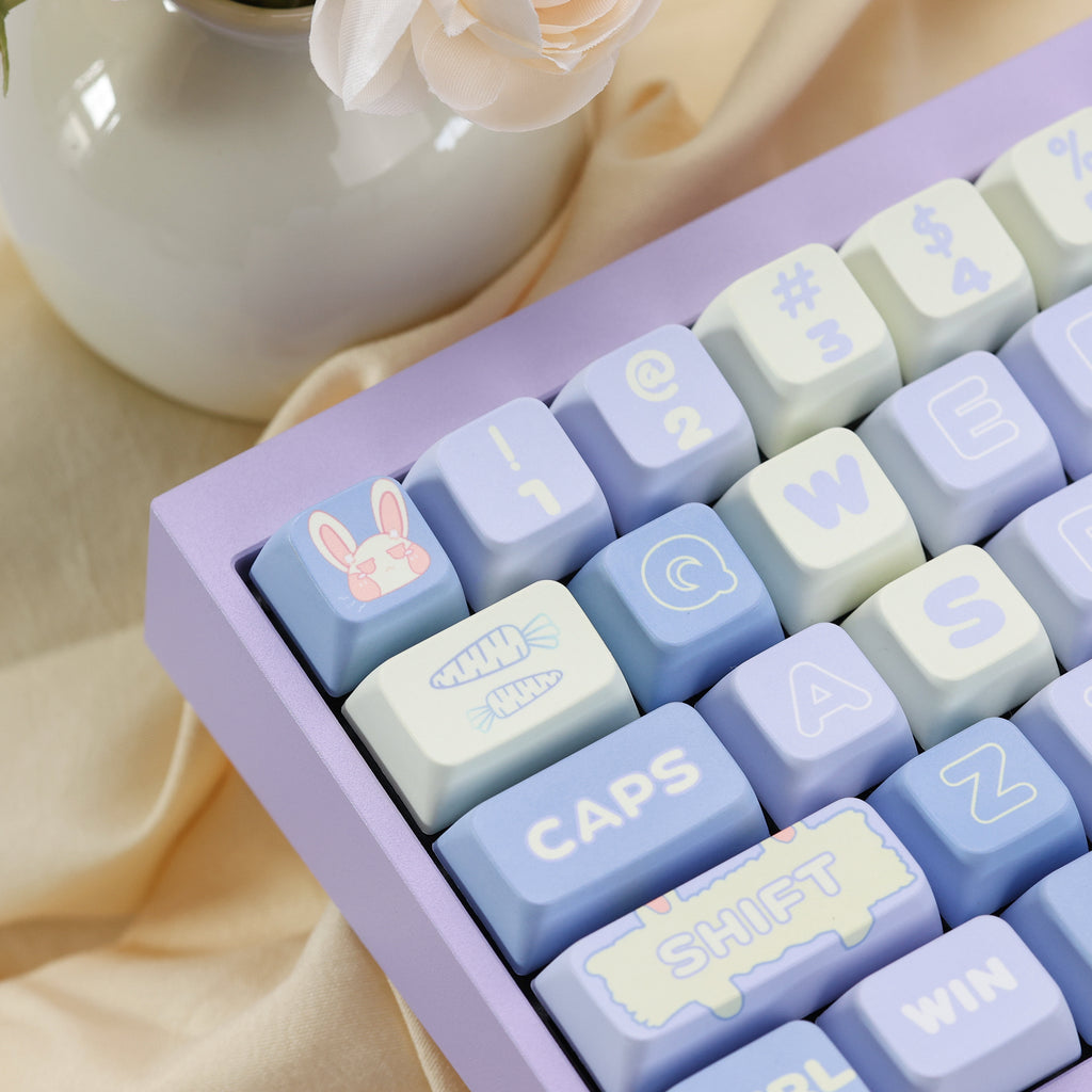 Lion Rabbit Keyboard Milk Blue Rabbit MDA Profile Keycaps Set – KBDfans® Mechanical ...
