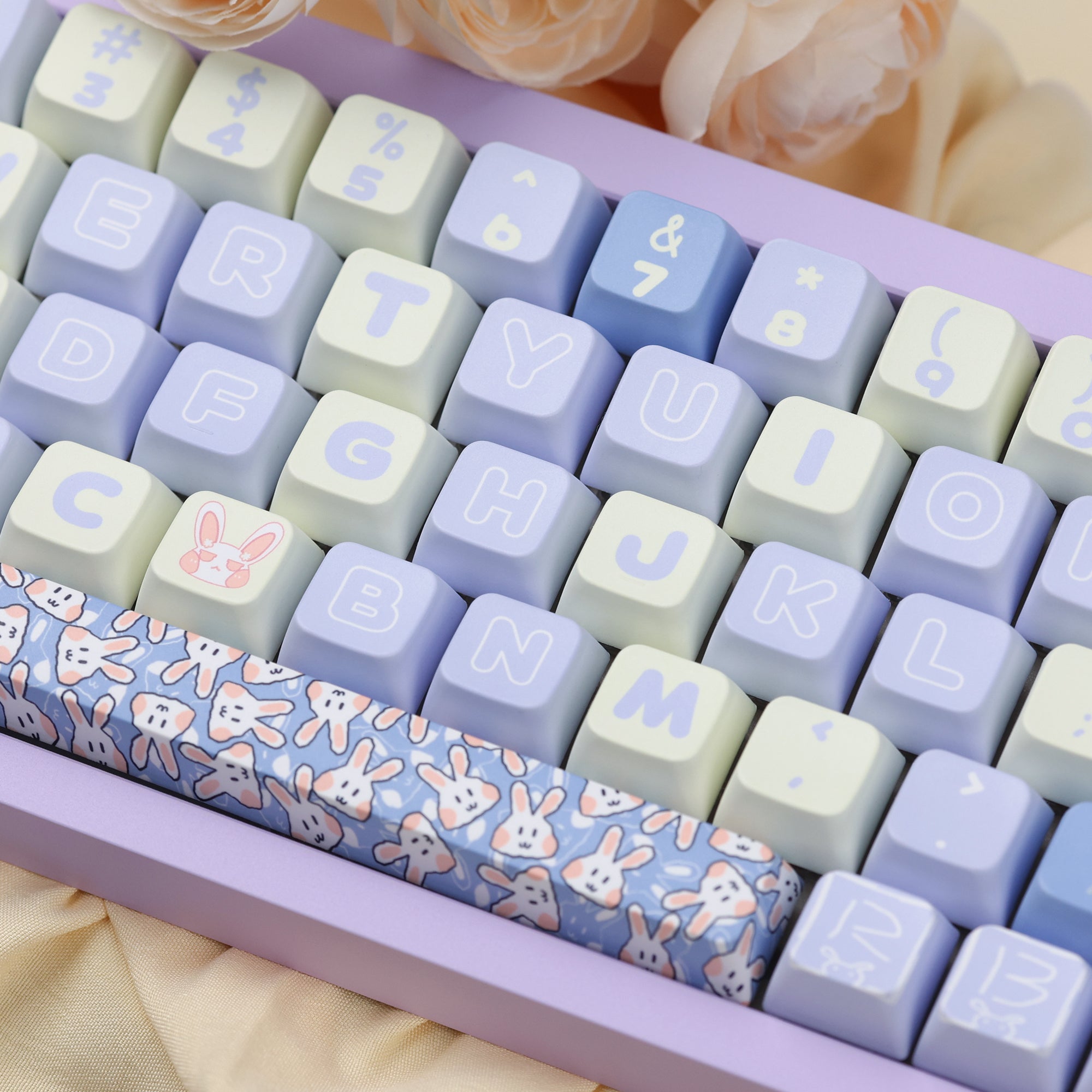 Lion Rabbit Keyboard Milk Blue Rabbit MDA Profile Keycaps Set – KBDfans® Mechanical ...