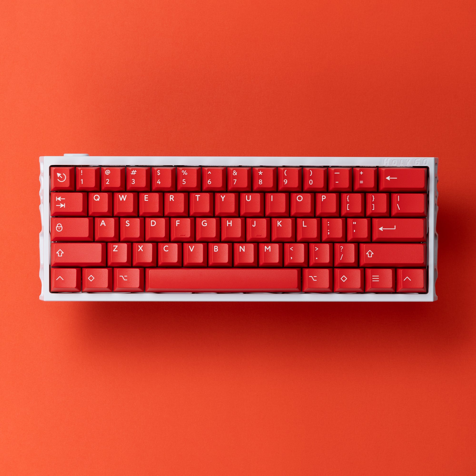 Ready to use Holy60 Keyboard with PBTfans Courage Red – KBDfans