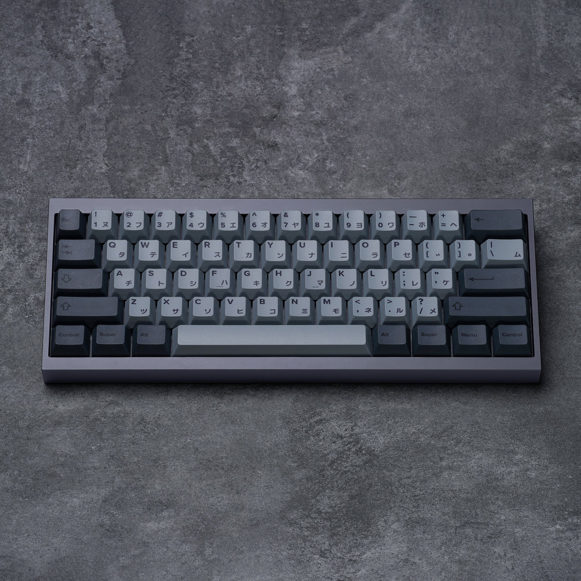 Ready To Use Tofu60 2.0 Keyboard With Cement Grey JP PBT Keycaps