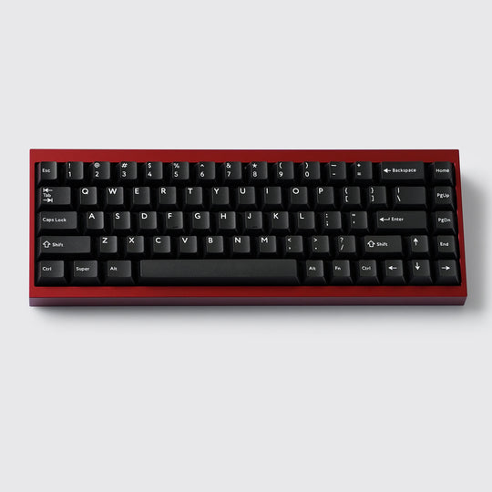 Ready to use Tofu65 2.0 Burgundy Red Keyboard With PBTfans WOB