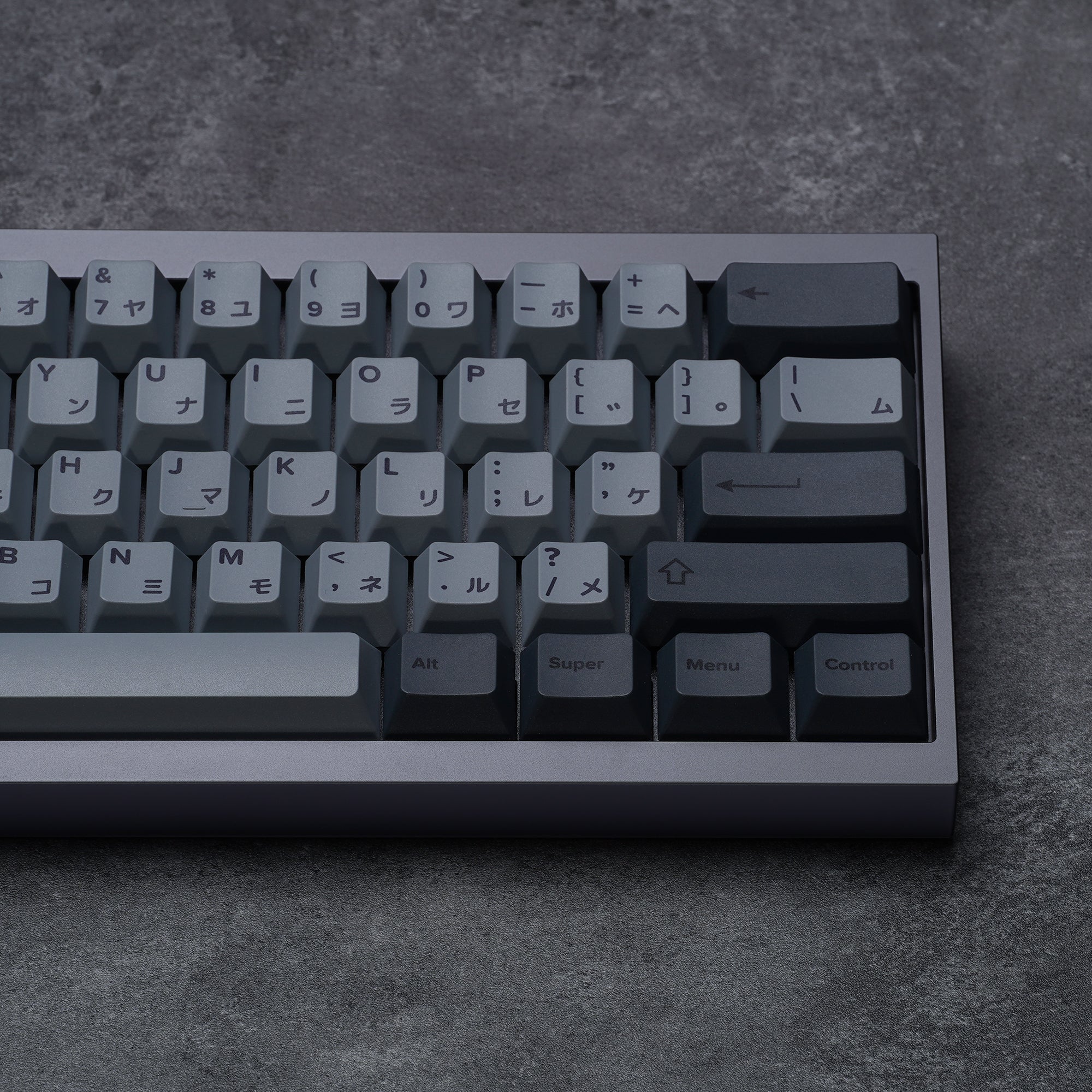 Ready To Use Tofu60 2.0 Keyboard With Cement Grey JP PBT Keycaps