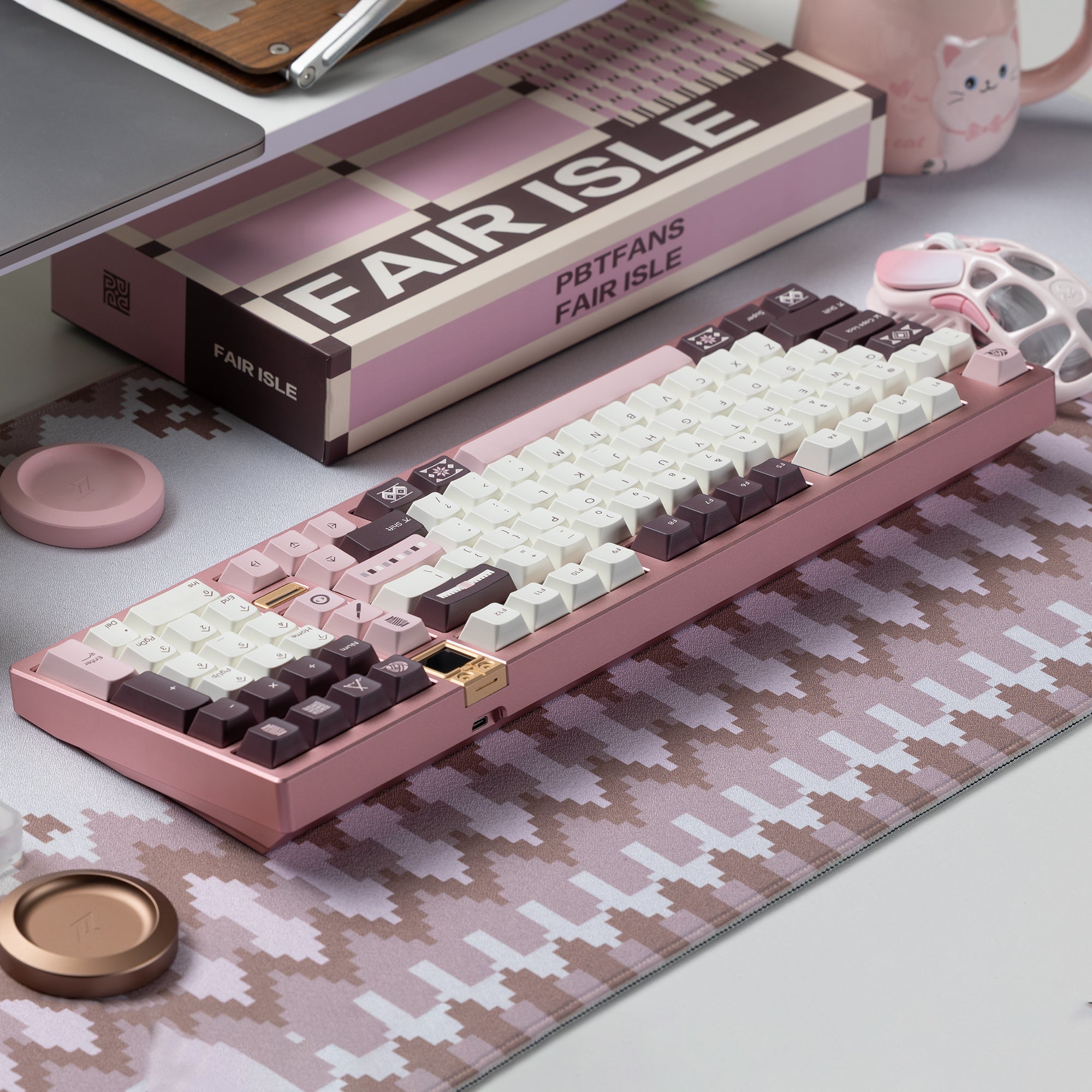 バンビー　フェアリー Ready to use Athena 1800 with PBTfans Fair Isle – KBDfans