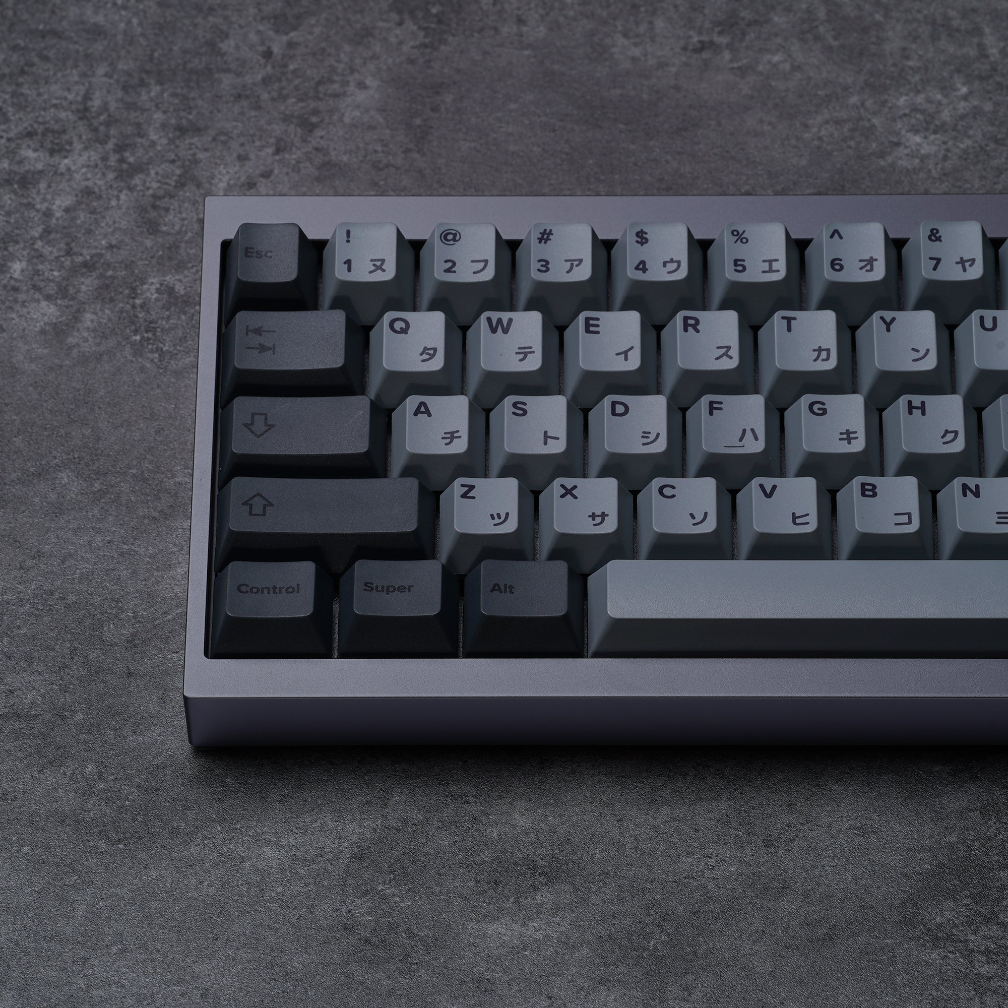 Ready To Use Tofu60 2.0 Keyboard With Cement Grey JP PBT Keycaps