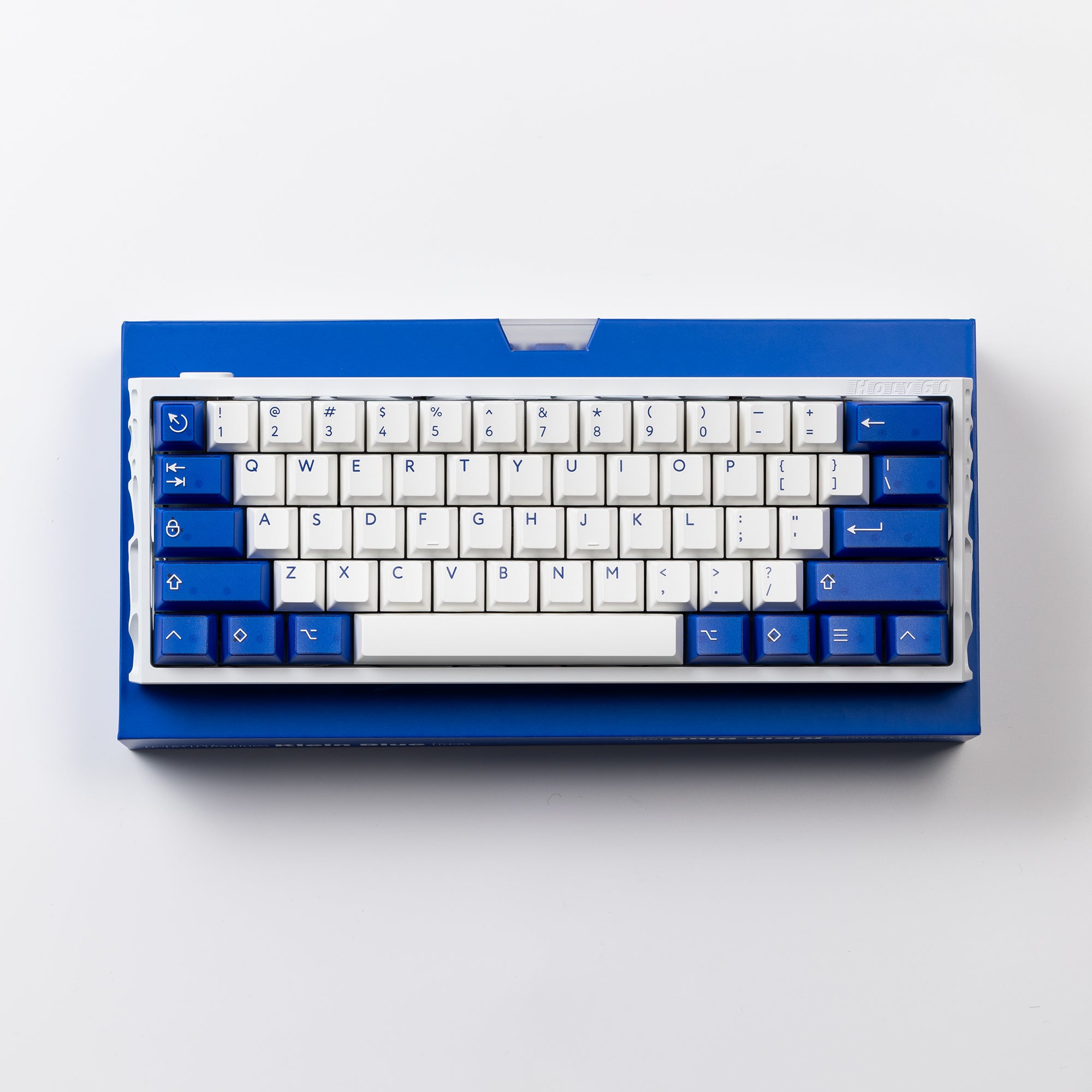Readly Short Keyboard Ready to use Holy60 Keyboard with PBTfans Klein Blue R3 – KBDfans ...