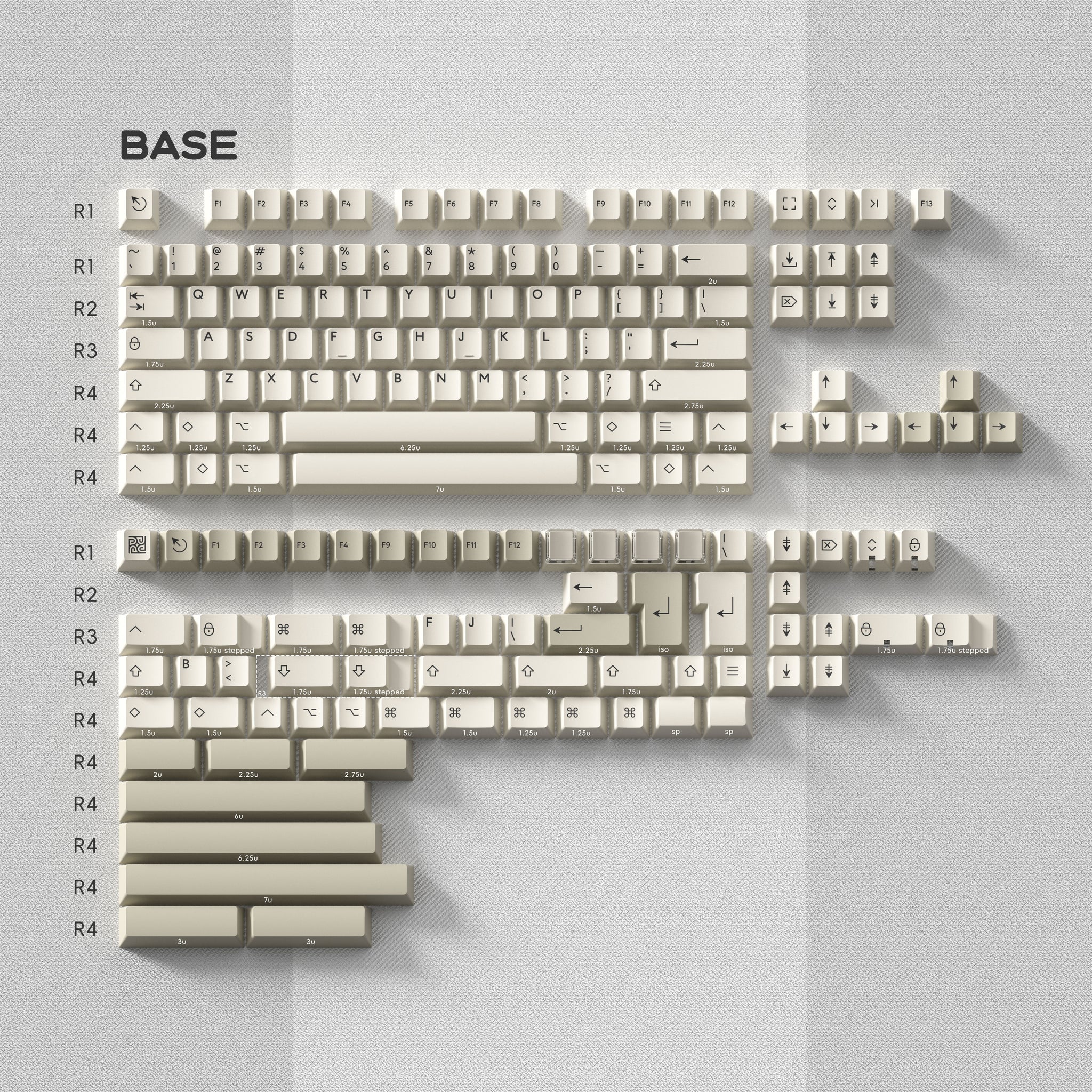 PBT fans Pastel Gray 自作キーボード　キーキャップ PBTfans Pastel gray – KBDfans® Mechanical Keyboards Store