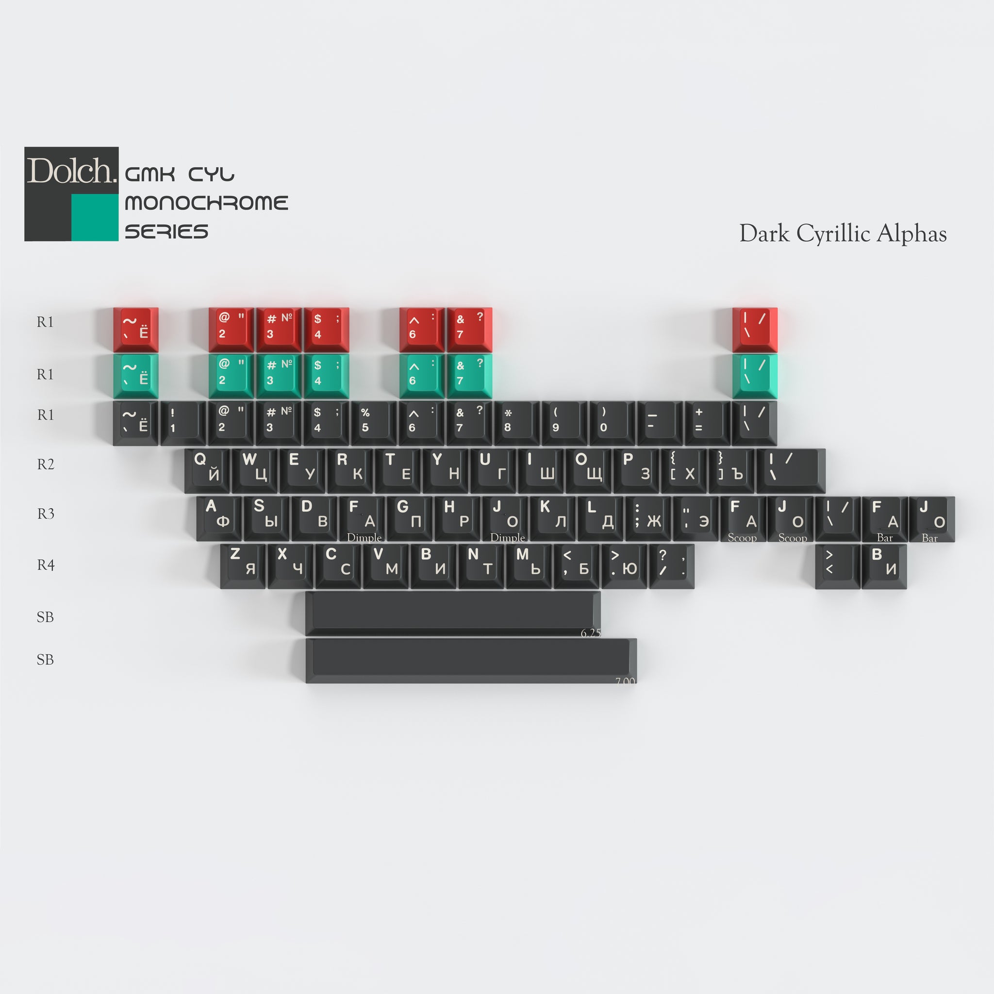 GMK CYL Monochrome Dolch – KBDfans® Mechanical Keyboards Store