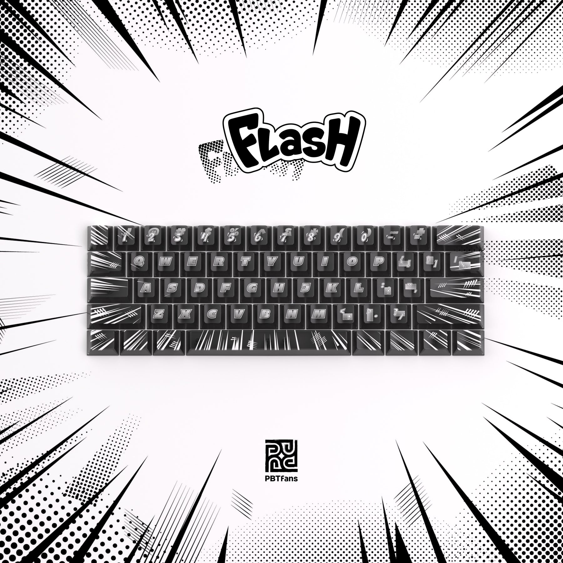 Flash 60% Cherry Profile Keycaps set