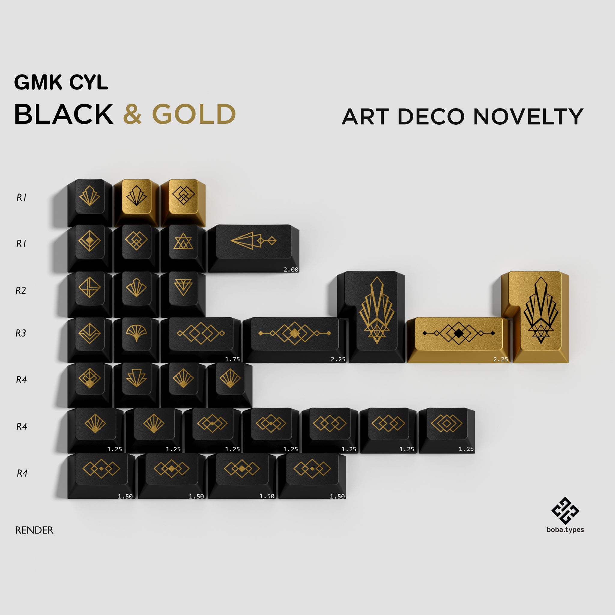 GMK Black & Gold – KBDfans® Mechanical Keyboards Store