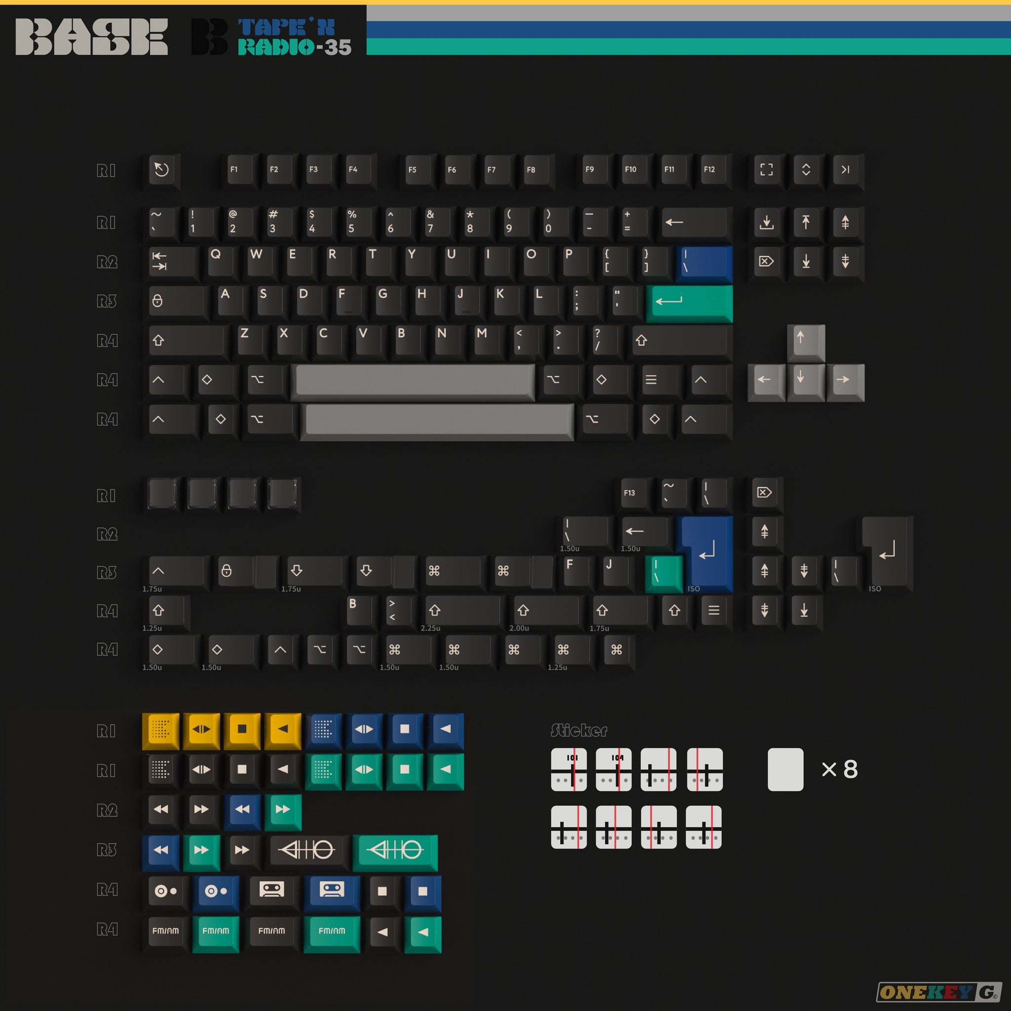 キーボード pbtfans Tape & Radio PBTfans Tape & Radio – KBDfans® Mechanical Keyboards Store