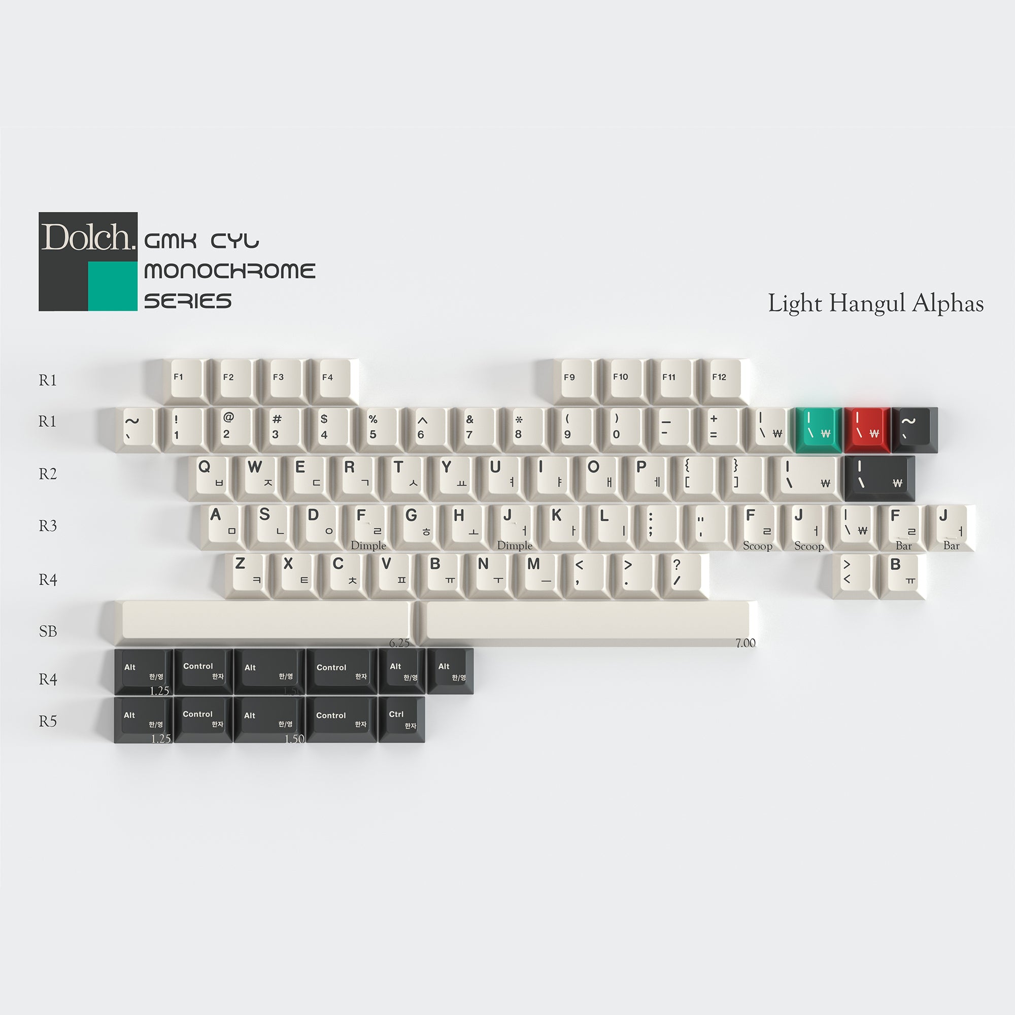 GMK Dolch Hangul キーキャップ 3kit GMK CYL Monochrome Dolch – KBDfans® Mechanical Keyboards Store
