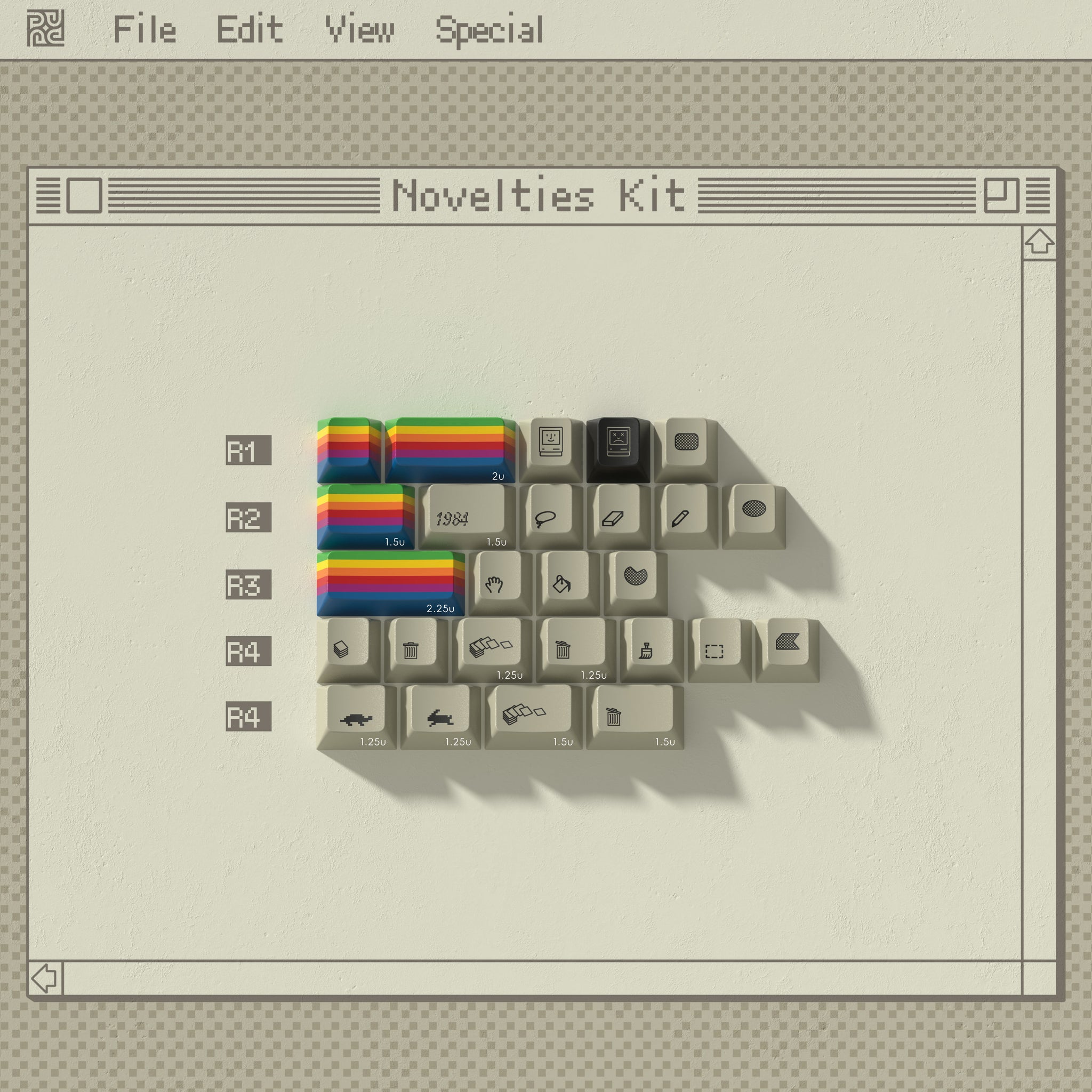 キーボード Pbtfans 1984 R2, Base + Novelties PBTfans 1984 R2 – KBDfans® Mechanical Keyboards Store