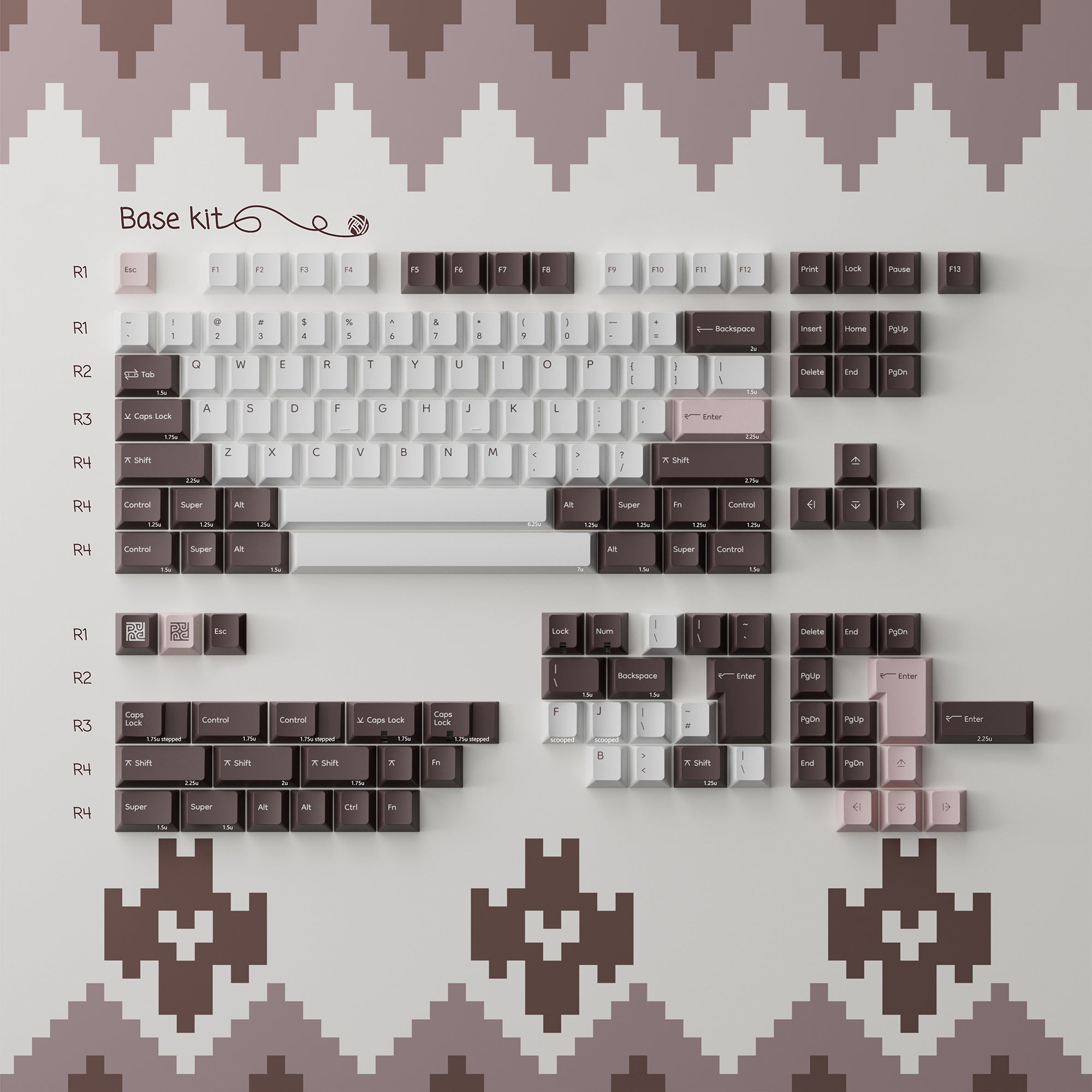 Ready to use Athena 1800 with PBTfans Fair Isle – KBDfans Ready to use Athena 1800 with PBTfans Fair Isle – KBDfans
