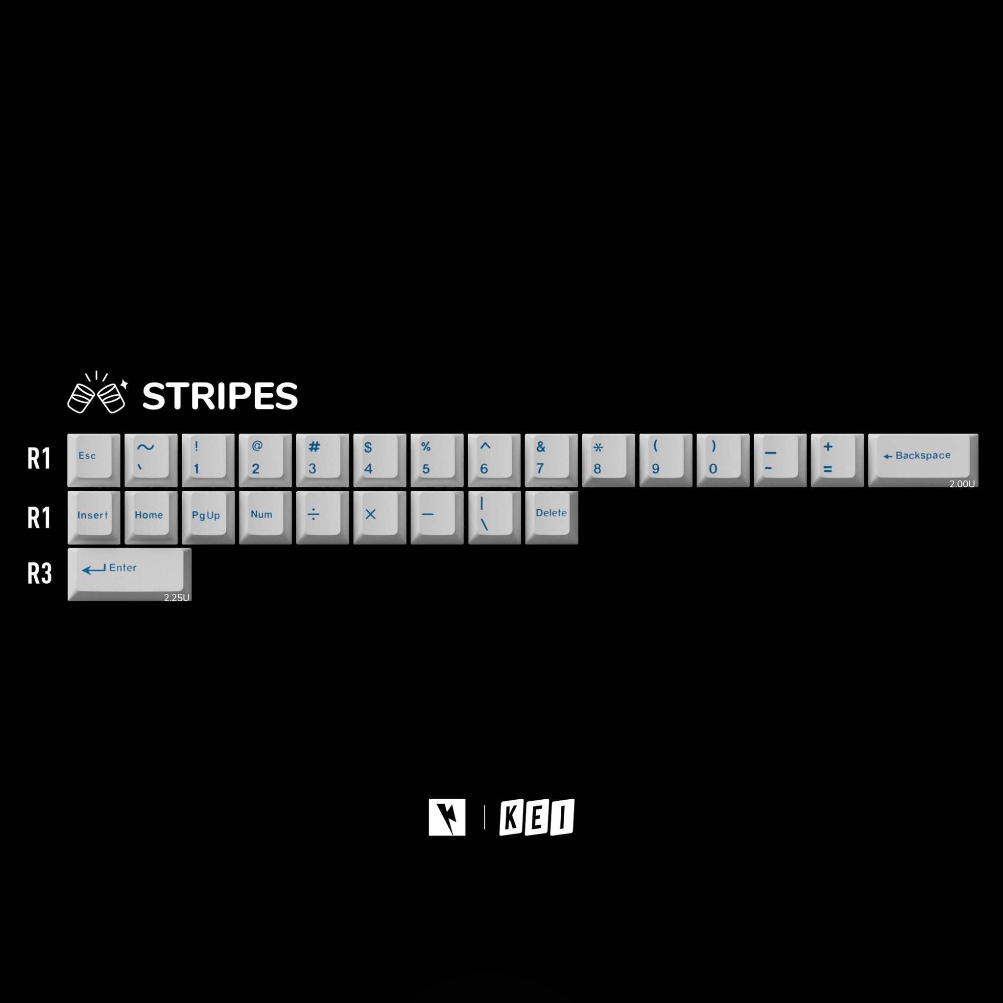 Keykobo Soju R2 キーキャップセット Base+Stripe KEYKOBO SOJU ABS DOUBLE-SHOT KEYCAP SET R2 – UniKeys