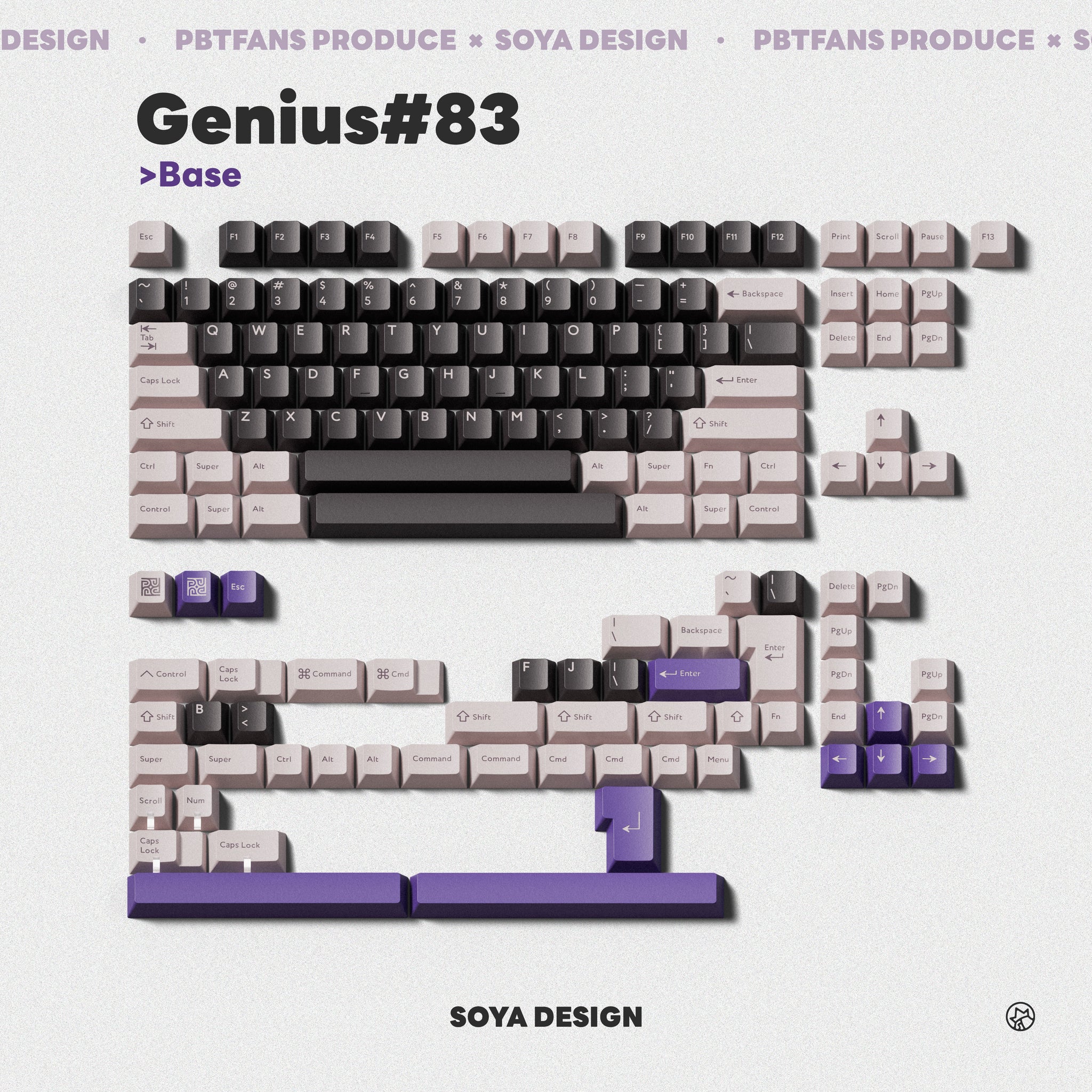 ぶんです。 PBTfans Genius#83 – KBDfans® Mechanical Keyboards Store