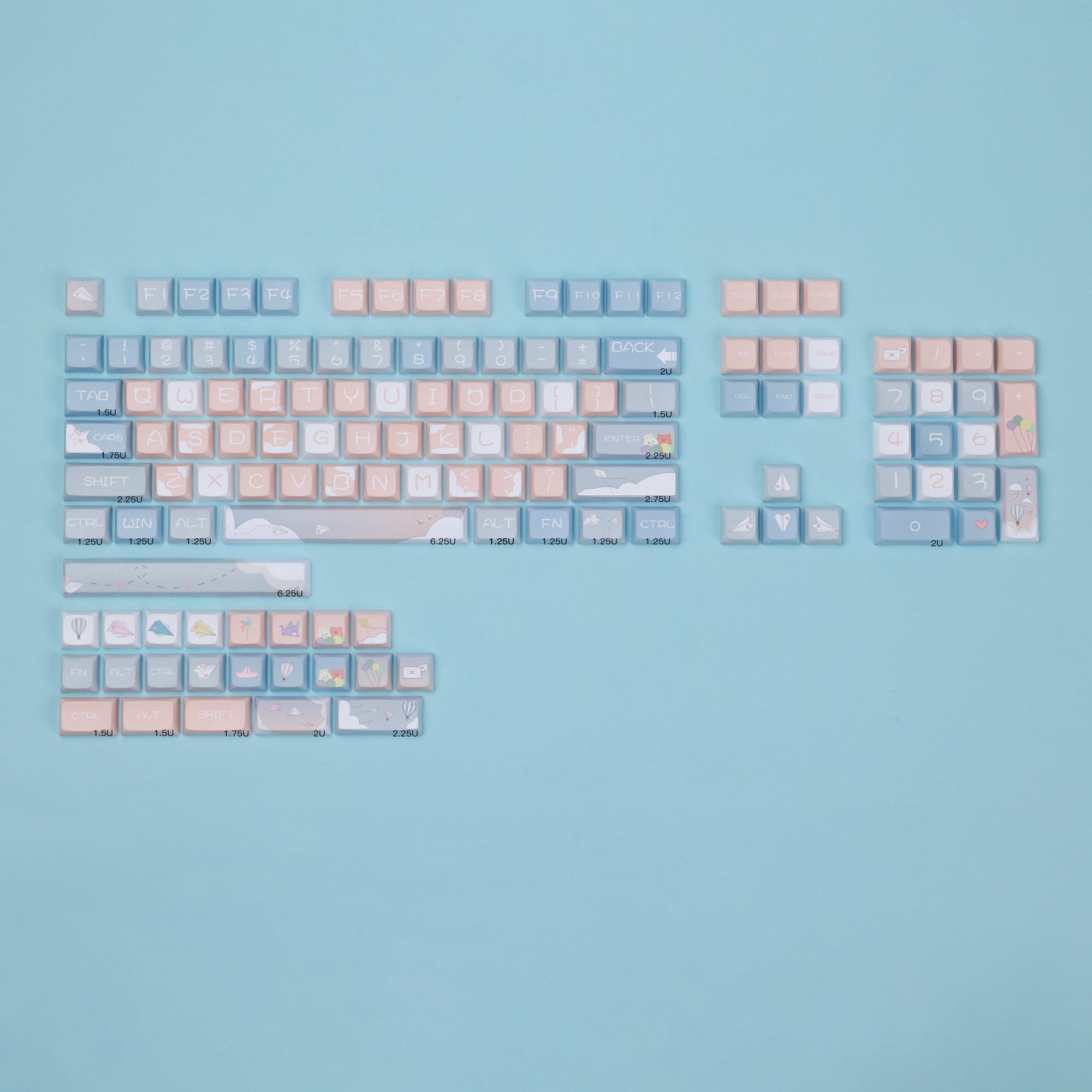 Paper Tutorial Keycaps Paper Airplane XDA Profile Keycaps Set – KBDfans® Mechanical Keyboards ...
