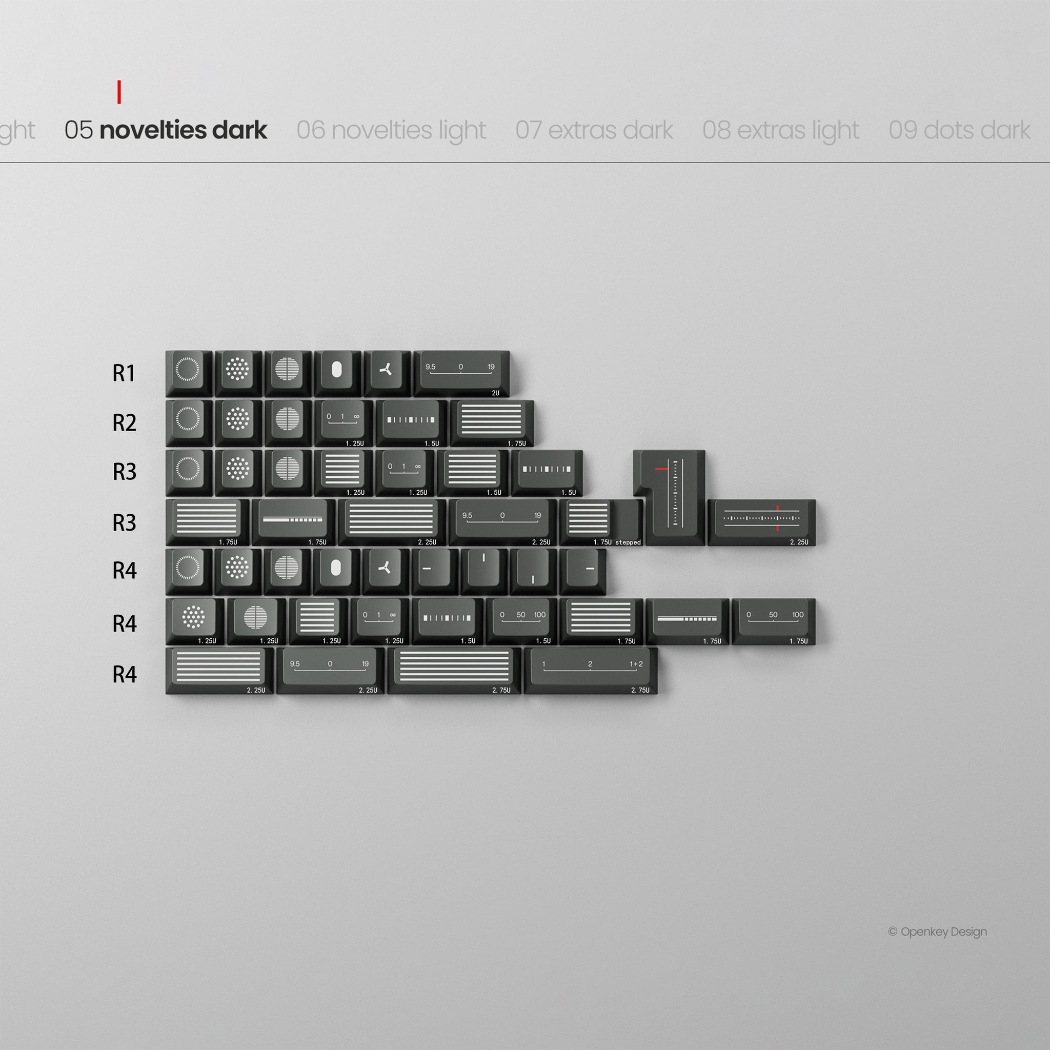 PBTfans x Openkey Design Less, but better Dark – KBDfans