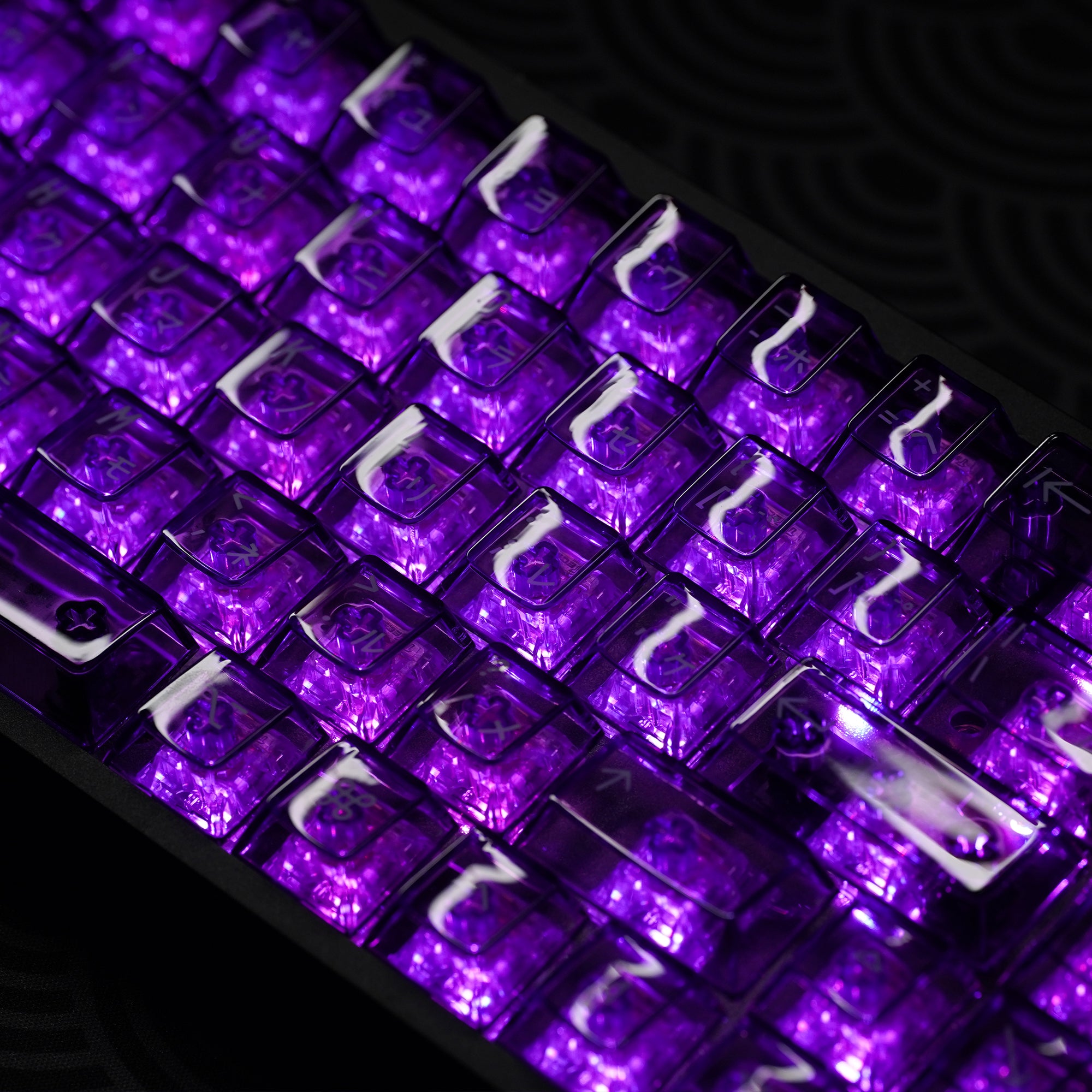 Clear 2048 Purple Keycaps Set – KBDfans® Mechanical Keyboards Store