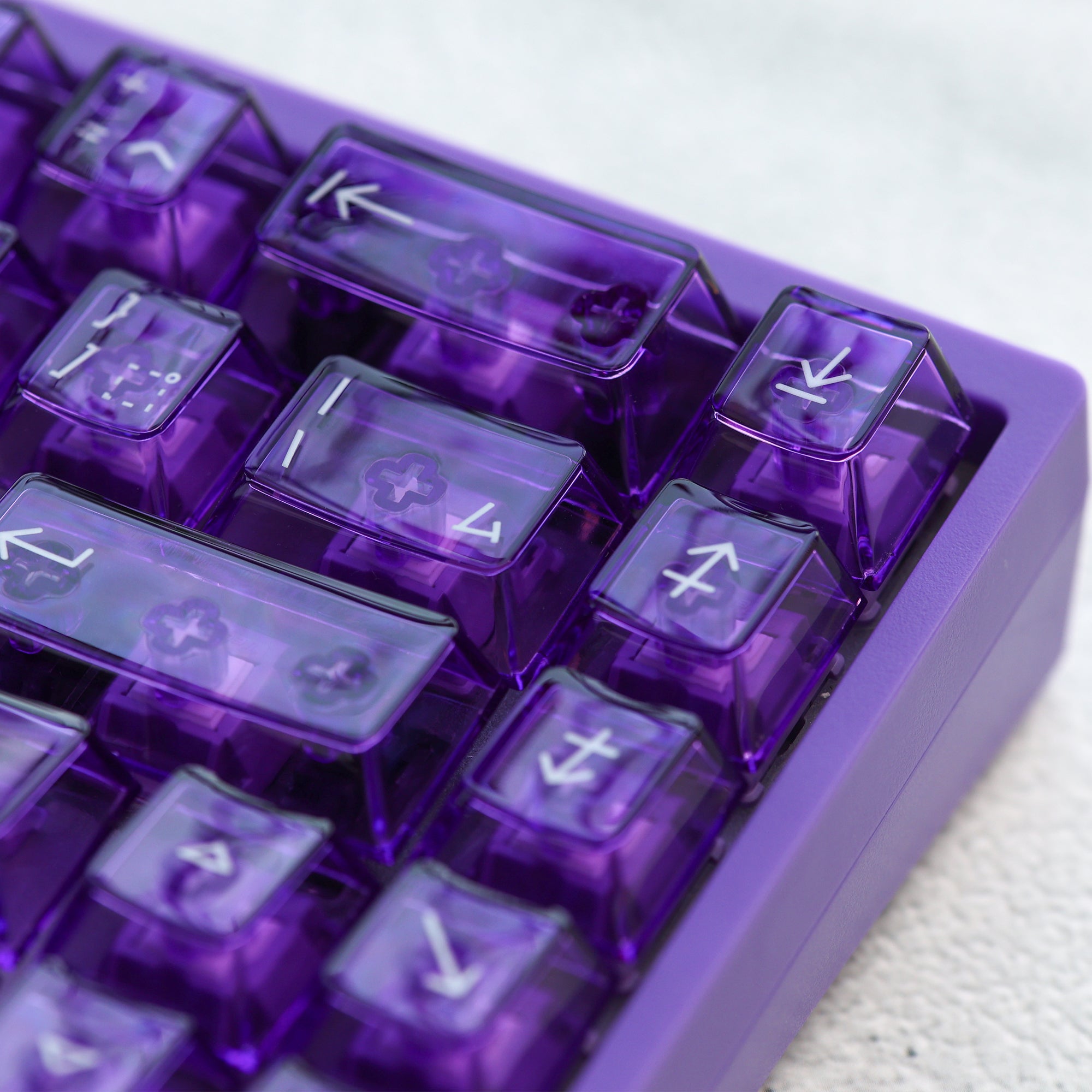 Clear 2048 Purple Keycaps Set – KBDfans® Mechanical Keyboards Store
