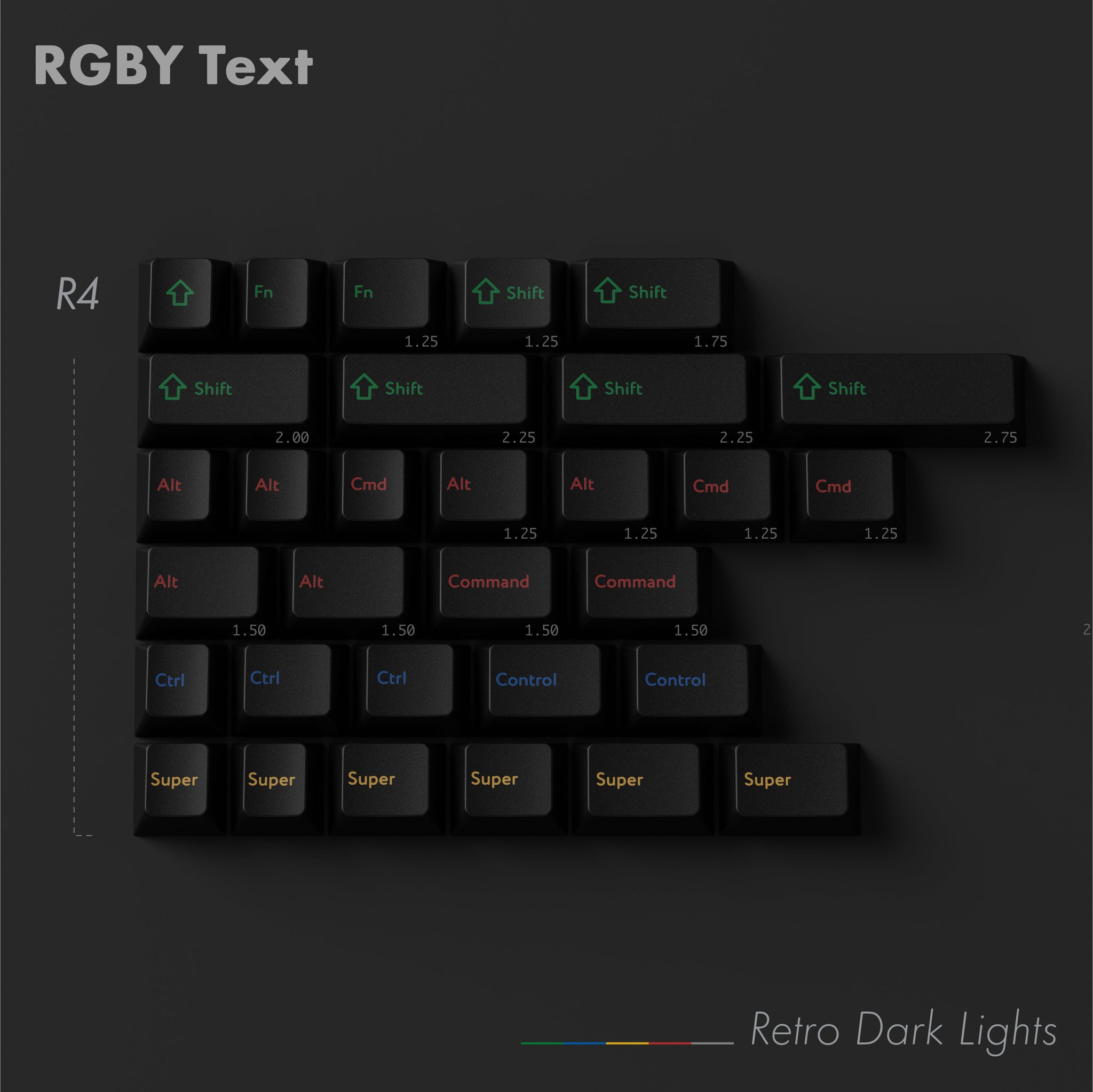 PBTfans Retro Dark Lights R2 ABS Keycaps – Divinikey