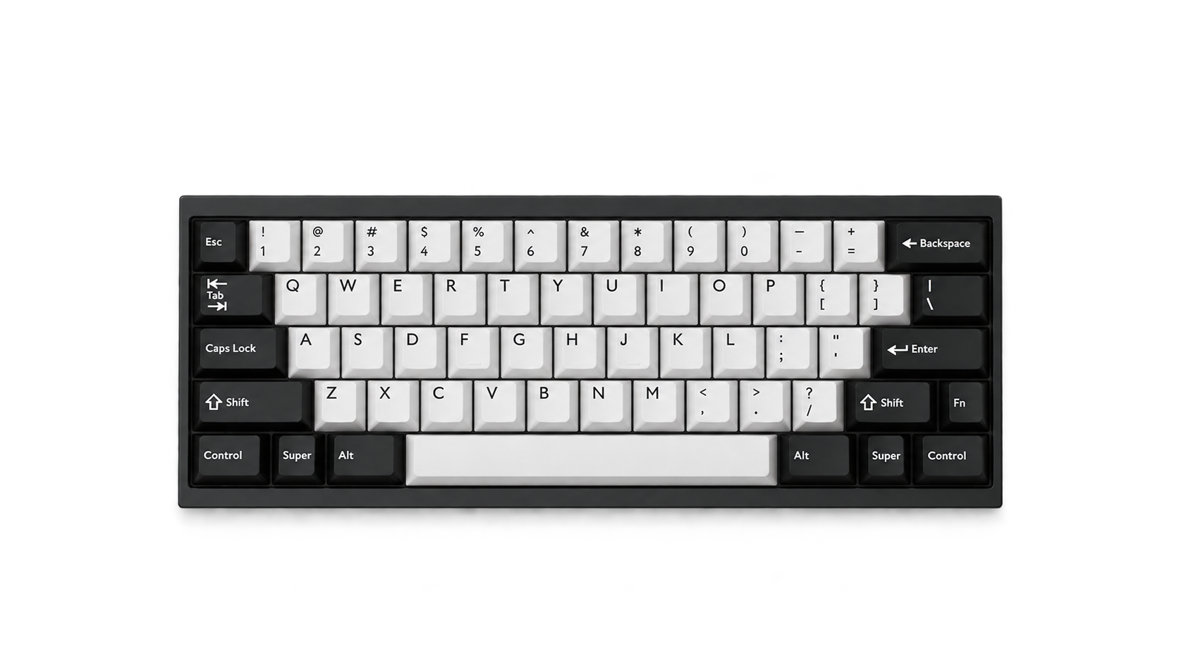 60 percent mechanical keyboard without dedicated arrow keys